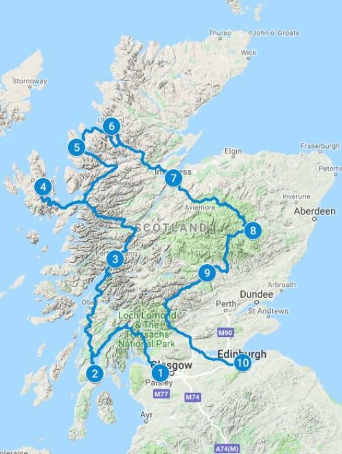self guided scotland tours
