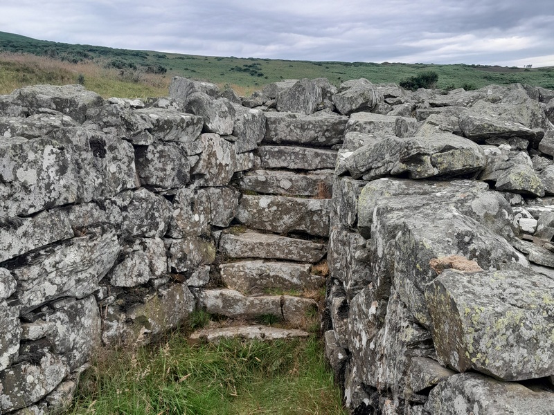 Staircase clearly visible at Edin's Hall Broch near Duns