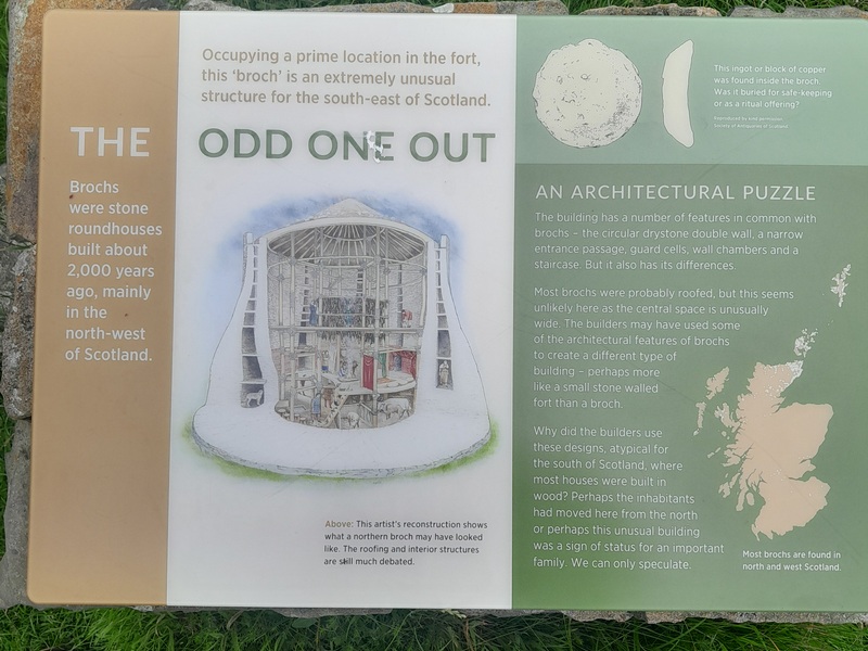 Information board at Edin Hall Broch