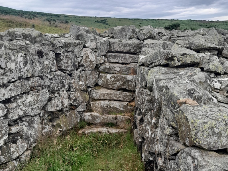 Remains of inner stair way at Edin's Hall Broch.