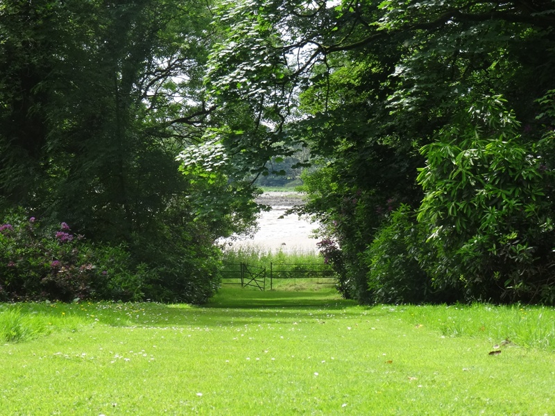 Galloway House Gardens looking towards Rigg Bay