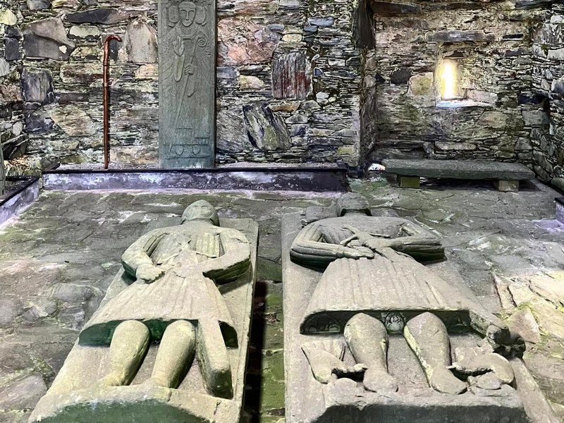 Priors House at Oronsay which houses a collection of finely carved grave stones