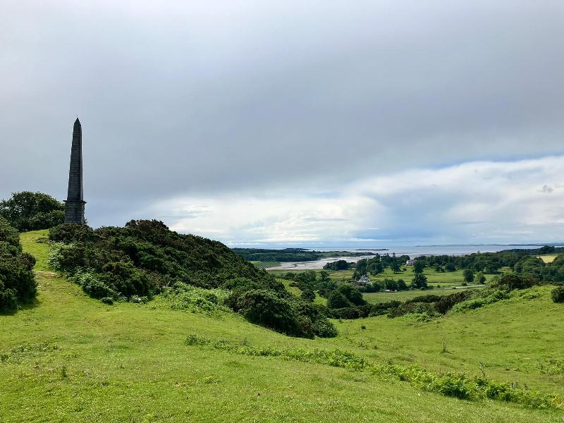 Rutherford's Monument overlooking Fleet Bay in Galloway