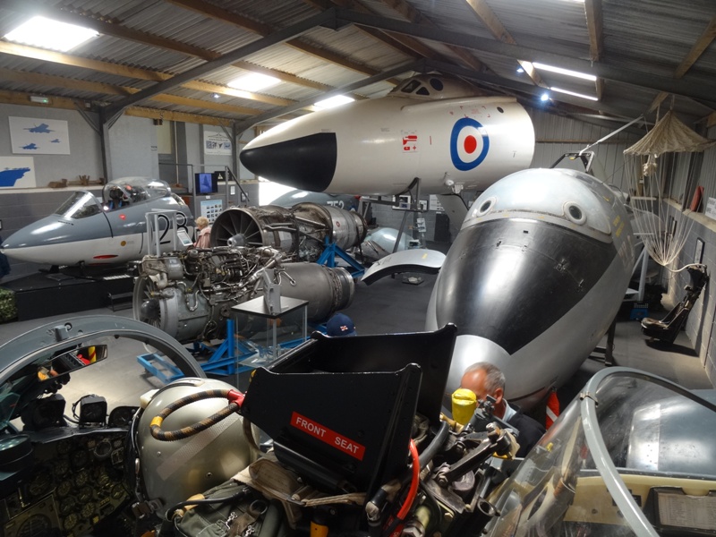 Some of the cockpit sections on diplsay at Stoneykirk Aviation Museum