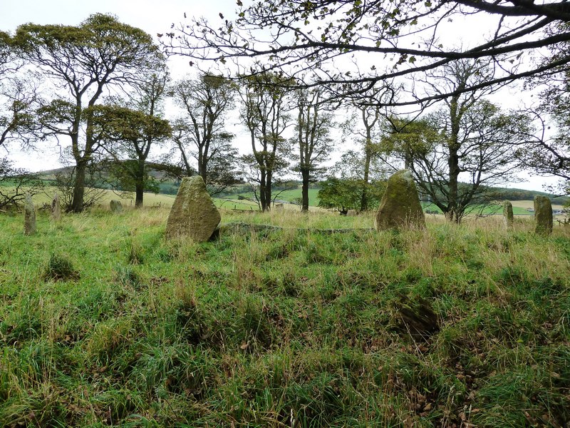 Stone circle at Sunhoney Farm