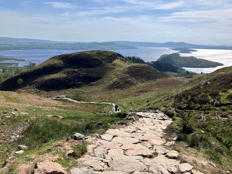 Well made path from Conic Hill down to Balmaha