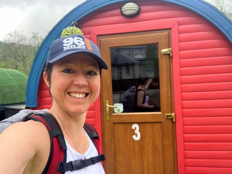Red Glamping Pod at Kinlochleven